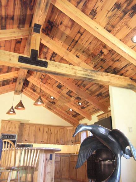 Douglas Fir Timbers and Picklewood Ceiling